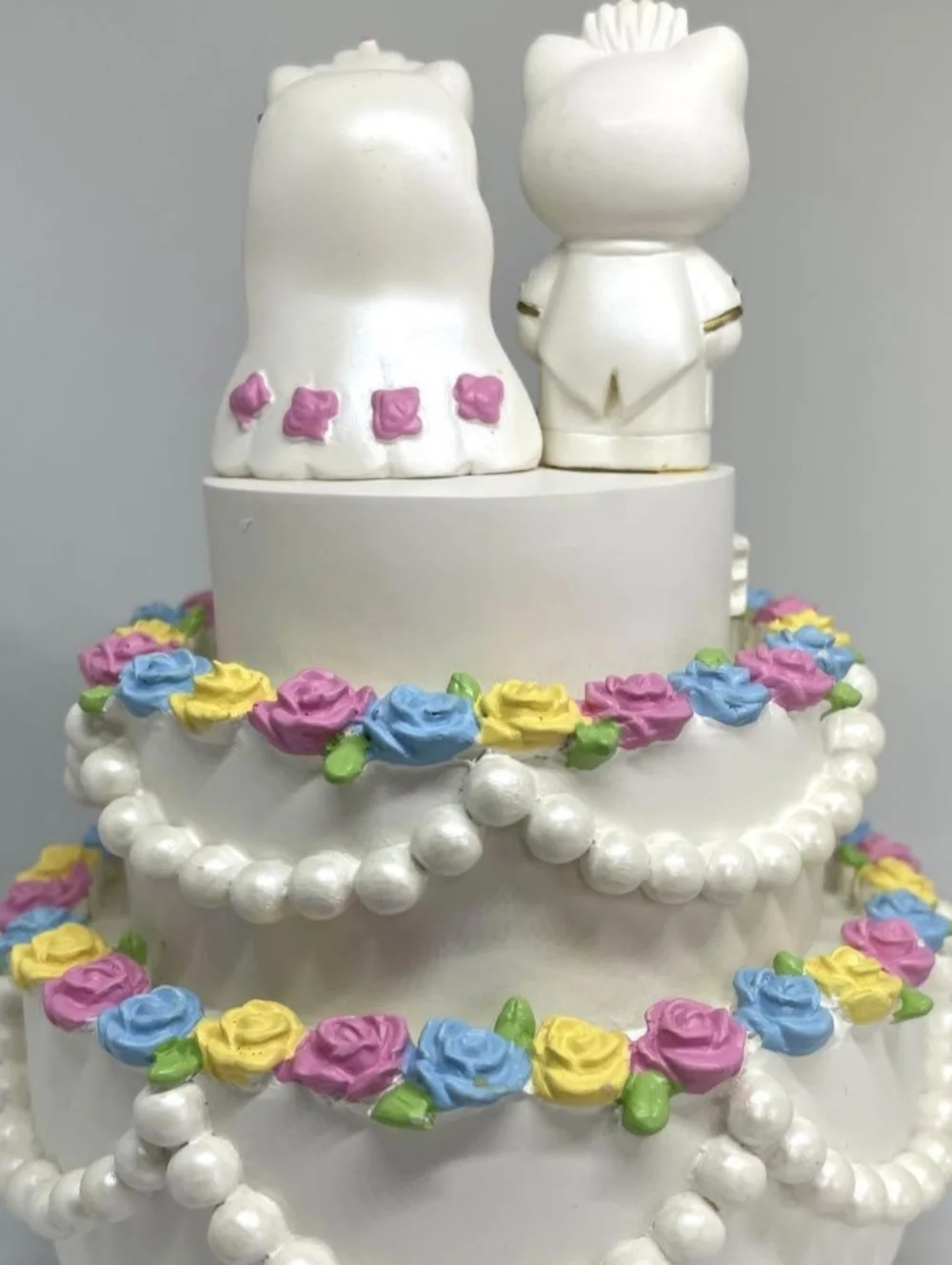 Sanrio Hello Kitty Bridal Cake Topper Figurines Music Decoration Vtg Rare